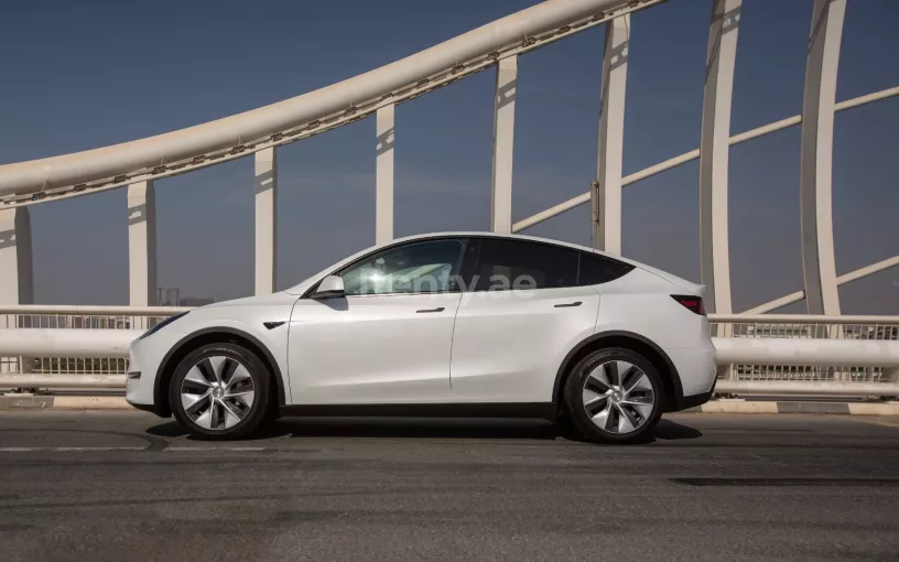 Tesla Model Y Long Range (Белый), 2022 для аренды в Абу-Даби