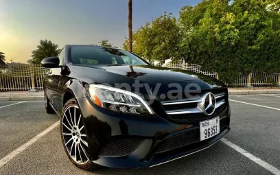 Mercedes C300 (Black), 2021 for rent in Dubai