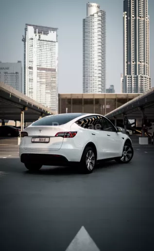 Tesla Model Y Long Range (Bianca), 2022 in affitto a Abu Dhabi