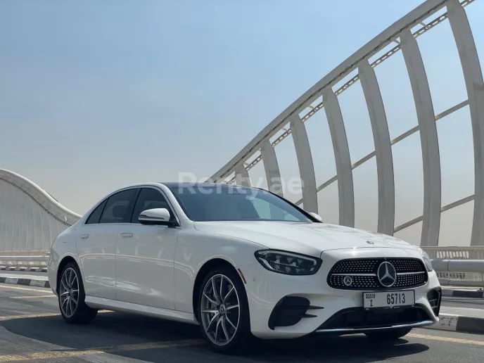 Mercedes E Class (White), 2021 for rent in Dubai
