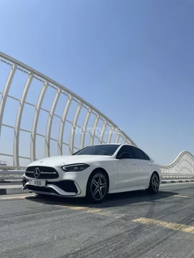 Mercedes C Class (White), 2023 for rent in Dubai