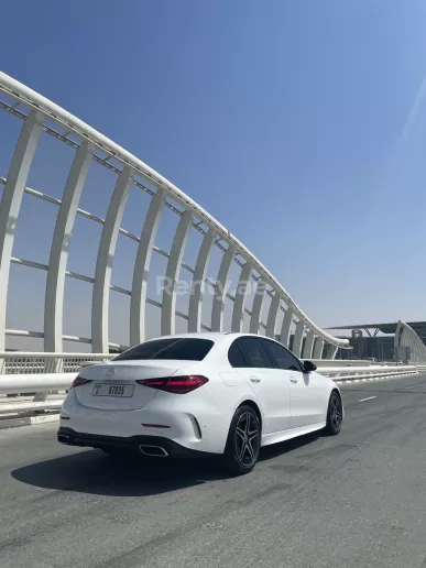Mercedes C Class (White), 2023 for rent in Dubai