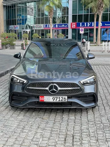Mercedes C200 (Grey), 2022 for rent in Dubai