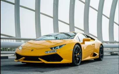 Lamborghini Huracan Coupe (Желтый), 2019 для аренды в Дубай