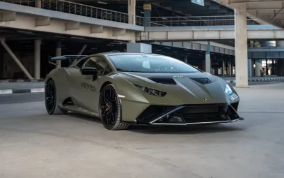 Abu Dabi'de kiralık Lamborghini Huracan STO (Yeşil), 2023