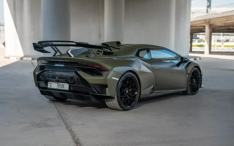 Lamborghini Huracan STO (Green), 2023 for rent in Abu Dhabi
