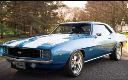 Chevrolet Camaro (Bleue), 1969 &agrave; louer &agrave; Duba&iuml;