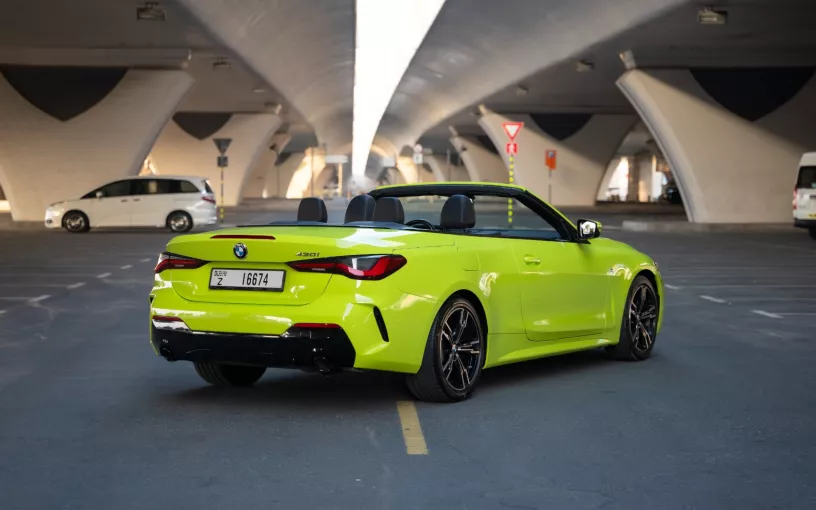 BMW 430i cabrio (Lime Green), 2023 for rent in Dubai