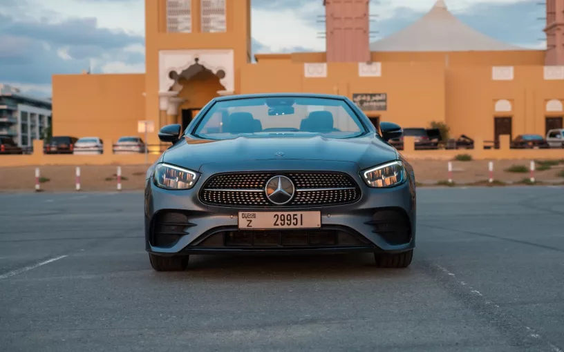 Mercedes E200 Cabrio (Dark Grey), 2022 for rent in Dubai