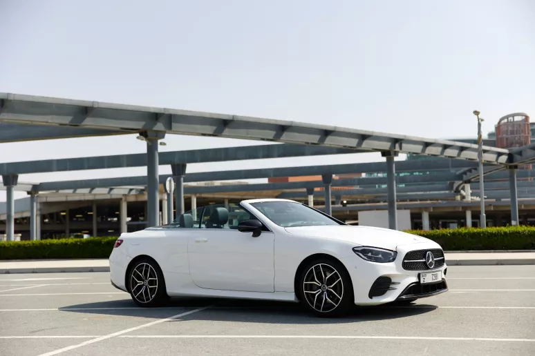 Mercedes E200 Cabrio (White), 2022 for rent in Ras Al Khaimah