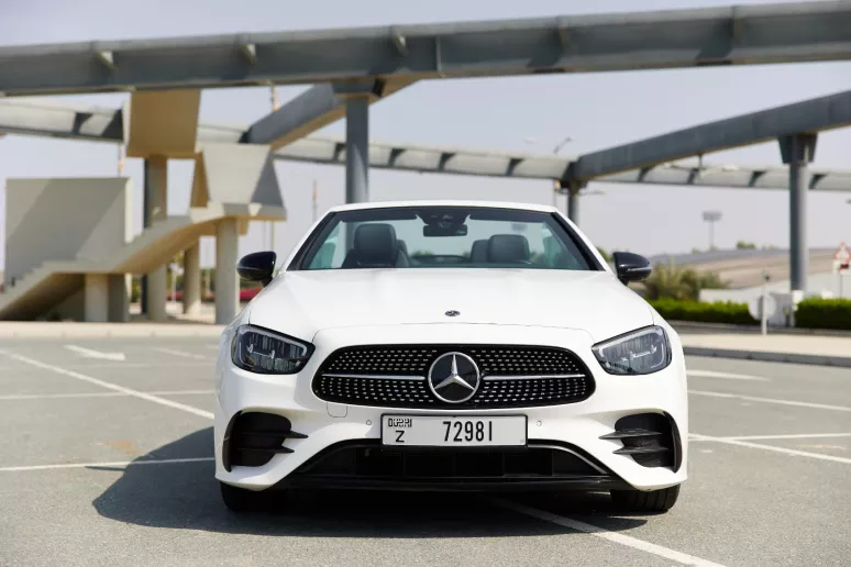 Mercedes E200 Cabrio (White), 2022 for rent in Ras Al Khaimah