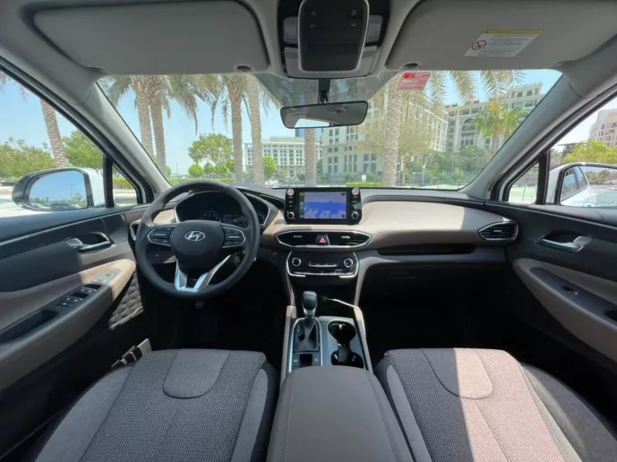 Hyundai Santa Fe (White), 2023 for rent in Sharjah