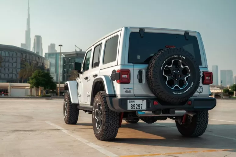 Jeep Wrangler Rubicon (Silver), 2022 for rent in Dubai
