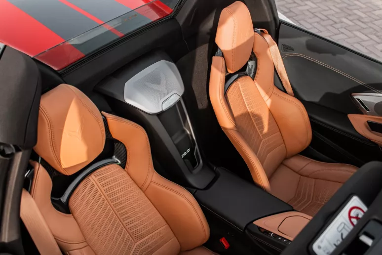 Chevrolet Corvette C8 Spyder (Red), 2023 for rent in Abu Dhabi