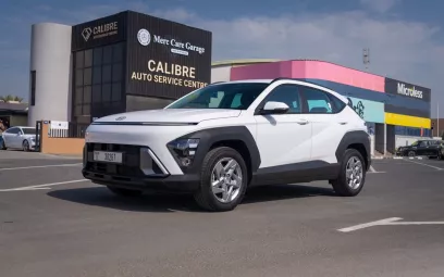 Hyundai Kona (White), 2024 for rent in Sharjah