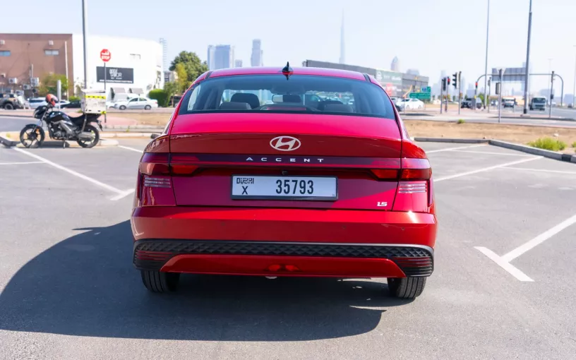 Hyundai Accent (Red), 2024 for rent in Abu Dhabi