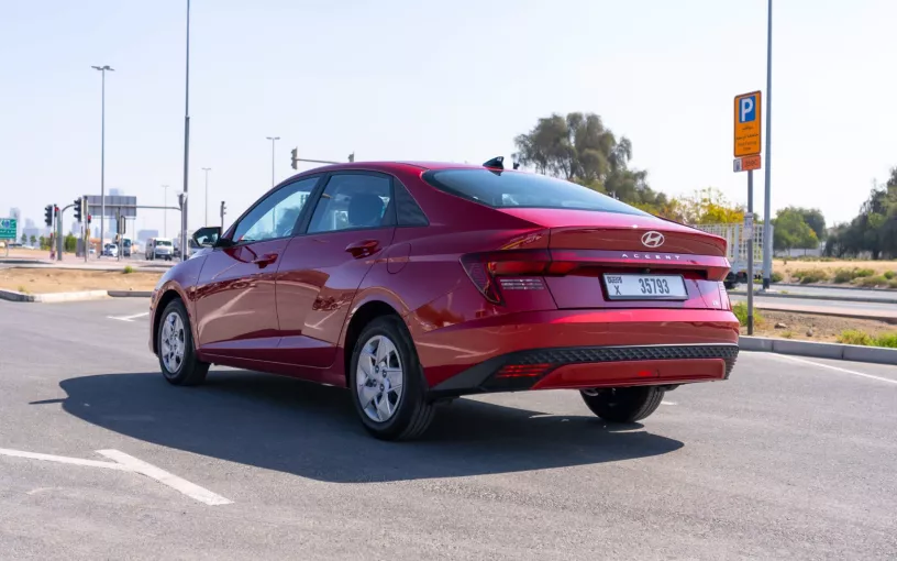 Hyundai Accent (Red), 2024 for rent in Abu Dhabi