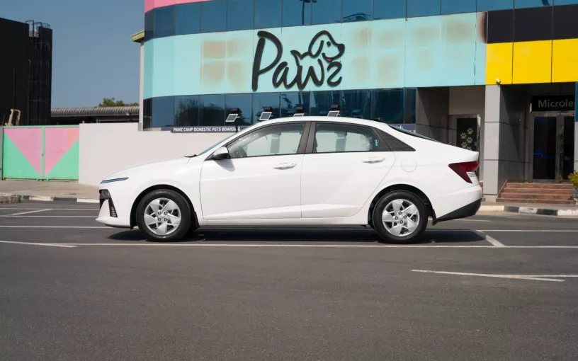 Hyundai Accent (White), 2024 for rent in Abu Dhabi