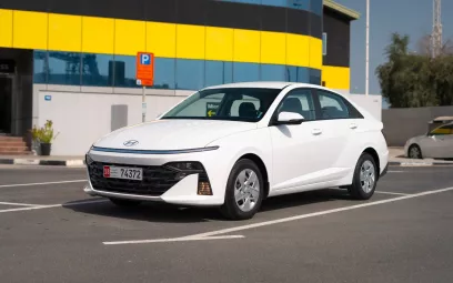 Hyundai Accent (White), 2024 for rent in Abu Dhabi