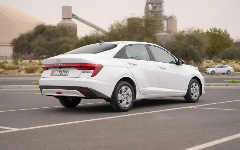 Hyundai Accent (White), 2024 for rent in Abu Dhabi