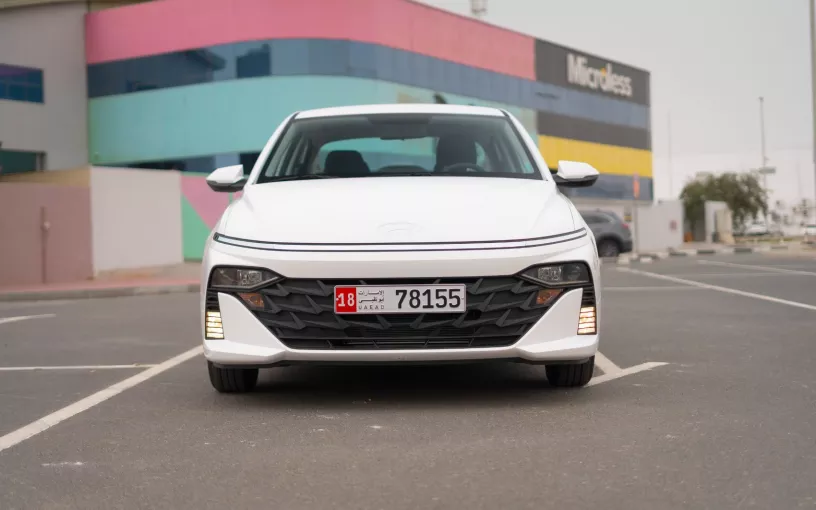 Hyundai Accent (White), 2024 for rent in Abu Dhabi