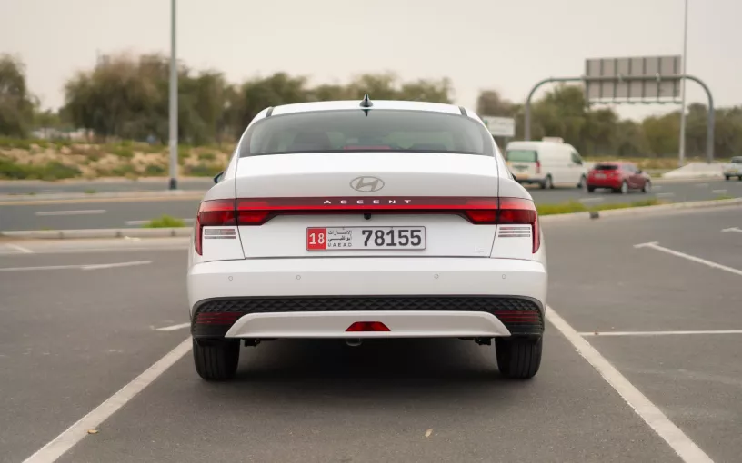 Hyundai Accent (White), 2024 for rent in Abu Dhabi