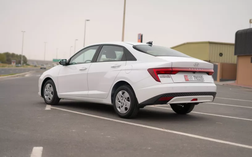 Hyundai Accent (White), 2024 for rent in Abu Dhabi