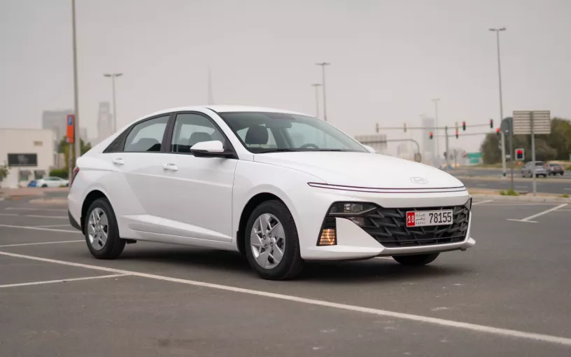 Hyundai Accent (White), 2024 for rent in Abu Dhabi