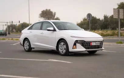 Hyundai Accent (White), 2024 for rent in Abu Dhabi