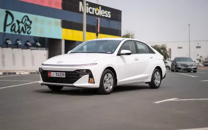 Hyundai Accent (White), 2024 for rent in Abu Dhabi