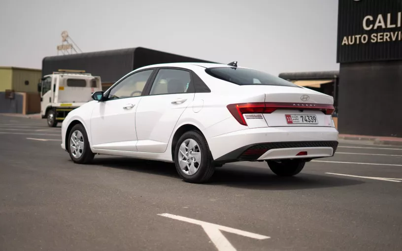 Hyundai Accent (White), 2024 for rent in Abu Dhabi