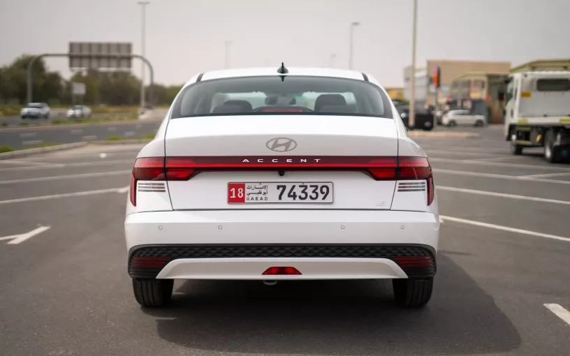 Hyundai Accent (White), 2024 for rent in Abu Dhabi