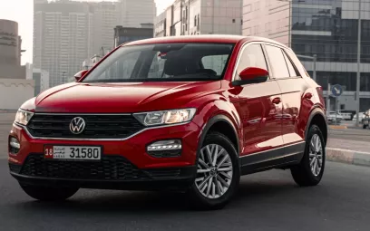 Volkswagen T-Roc (Red), 2023 for rent in Abu Dhabi