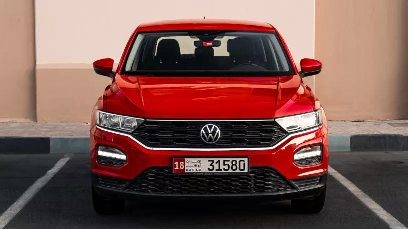 Volkswagen T-Roc (Red), 2023 for rent in Abu Dhabi