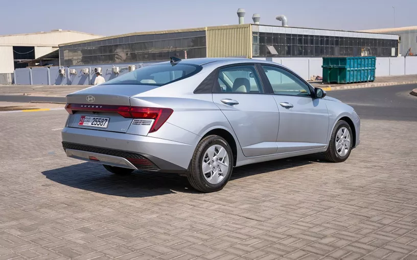 Hyundai Accent (Silver), 2024 for rent in Abu Dhabi