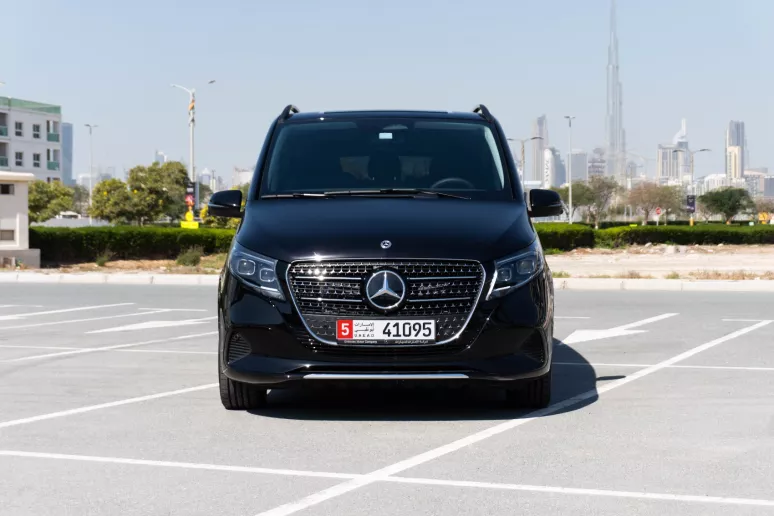 Mercedes V300 Avantgarde Extra Long (Black), 2025 for rent in Dubai