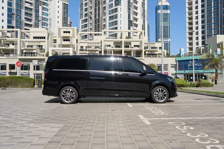Mercedes V300 Avantgarde Extra Long (Black), 2025 for rent in Dubai