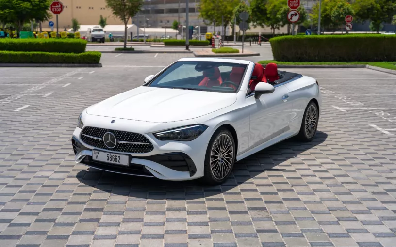 Mercedes CLE 200 AMG cabriolet/convertible (White), 2025 for rent in Abu Dhabi