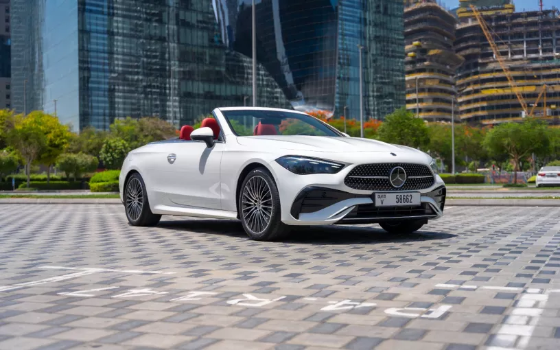 Mercedes CLE 200 AMG cabriolet/convertible (White), 2025 for rent in Abu Dhabi