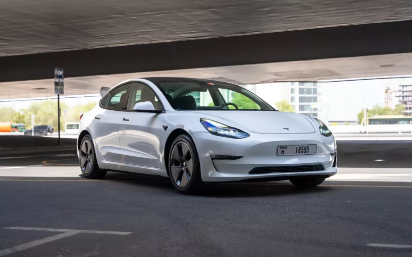 Tesla Model 3 (White), 2023 for rent in Dubai