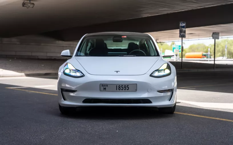 Tesla Model 3 (White), 2023 for rent in Dubai