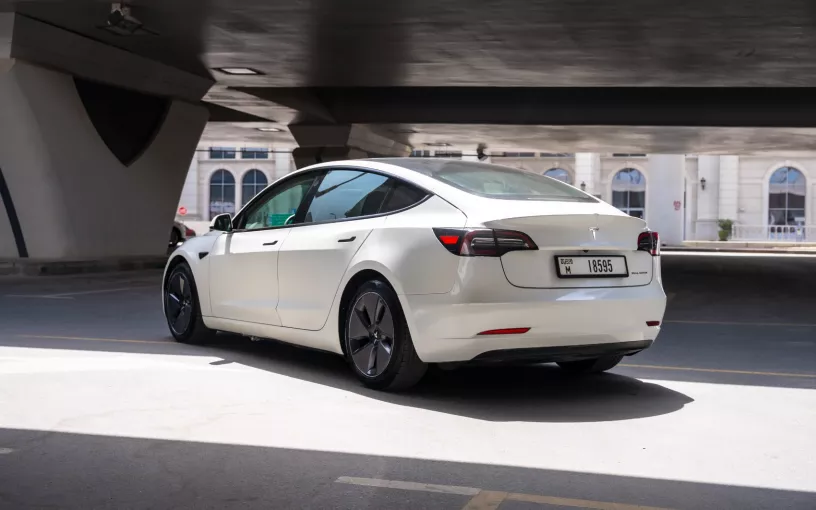 Tesla Model 3 (White), 2023 for rent in Dubai