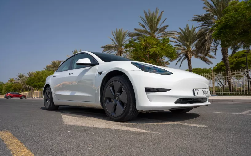 Tesla Model 3 (White), 2023 for rent in Sharjah