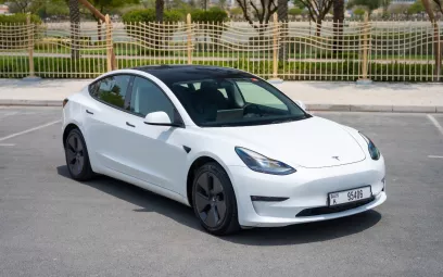 Tesla Model 3 (White), 2023 for rent in Dubai
