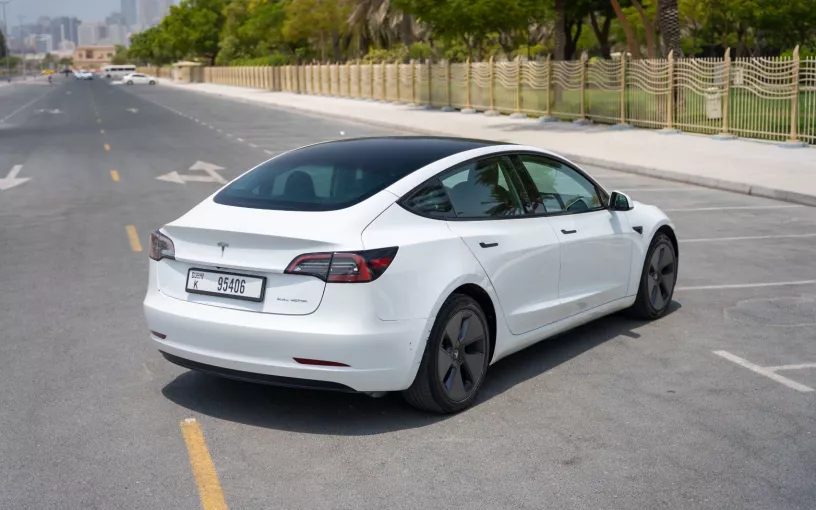 Tesla Model 3 (White), 2023 for rent in Dubai