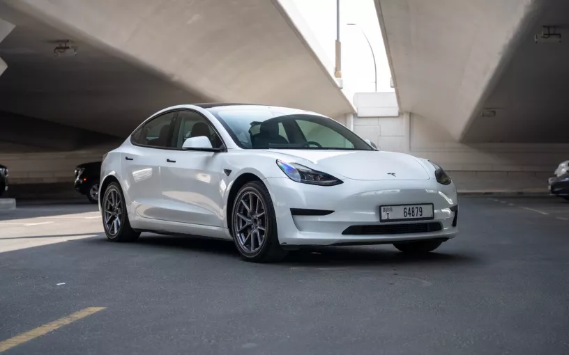Tesla Model 3 (White), 2023 for rent in Dubai