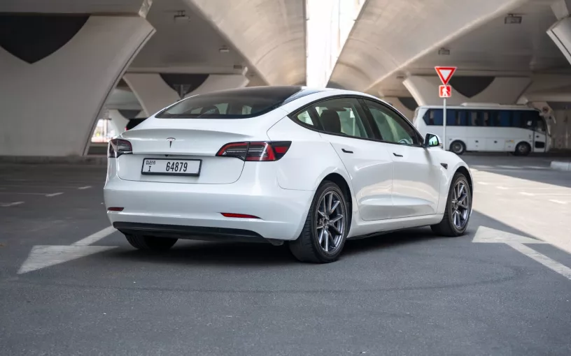 Tesla Model 3 (White), 2023 for rent in Dubai