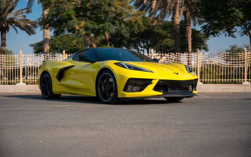 Chevrolet Corvette (Yellow), 2022 for rent in Dubai