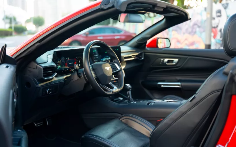 Ford Mustang cabrio (Red), 2023 for rent in Dubai