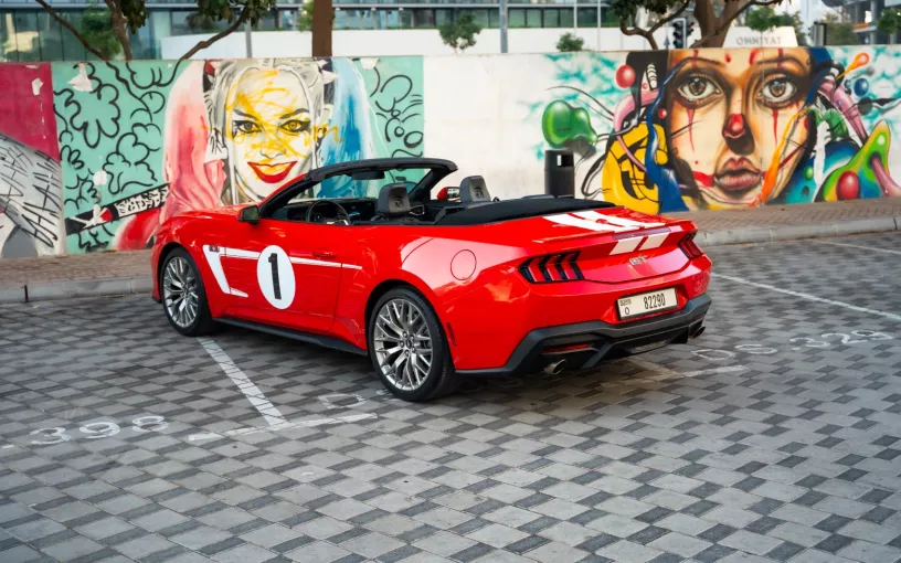 Ford Mustang cabrio (Red), 2023 for rent in Dubai